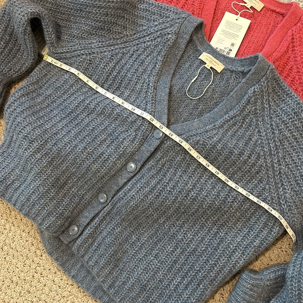 Sezane Basile Cardigan Sweater in Vintage Blue - Picture 8 of 11